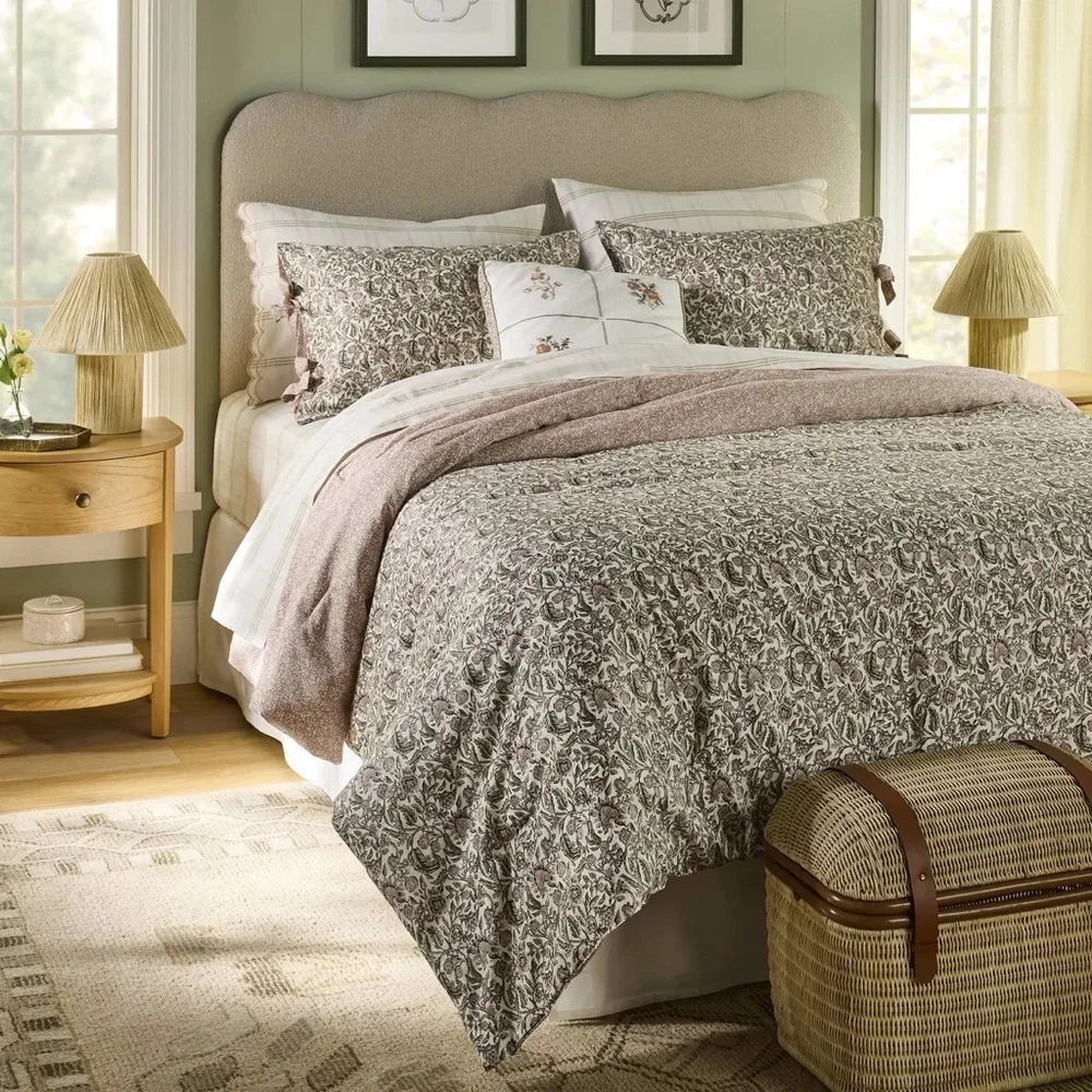 Full/Queen 3pc Reversible Floral Comforter Set - Threshold with Studio McGee